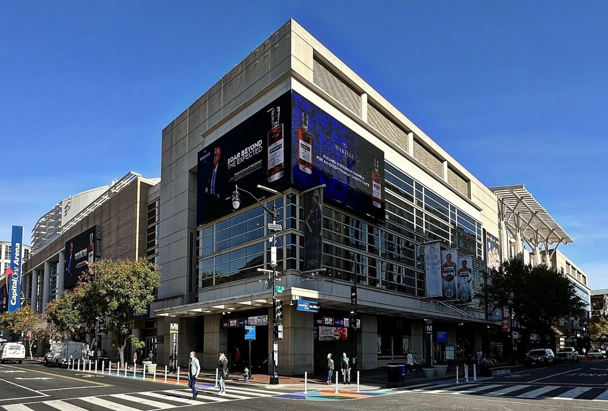 Exterior del Capital One Arena de Washington, fotografiado en noviembre de 2023.