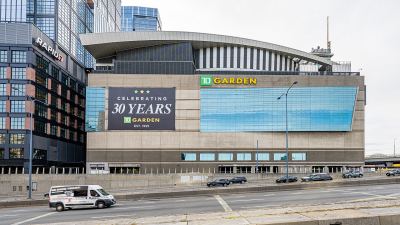 Exterior del TD Garden de Boston, fotografiado en noviembre de 2025.