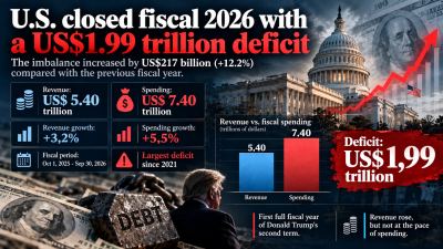U.S. ends fiscal year with a nearly $2 trillion deficit and a growing interest burden