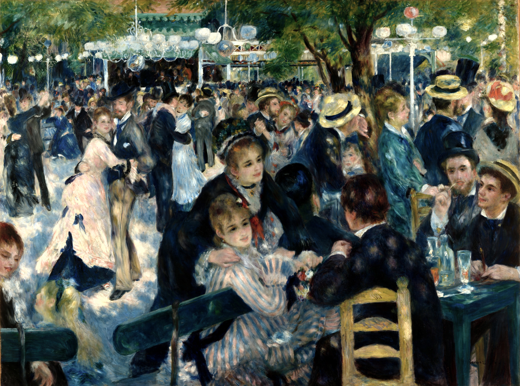 Baile en Le Moulin de la Galette 876 de Pierre-Auguste Renoir
