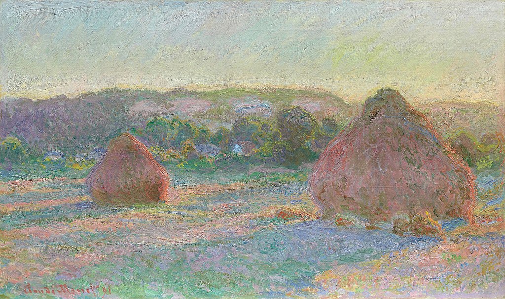 "The Haystacks" (1890-1891) by Claude Monet